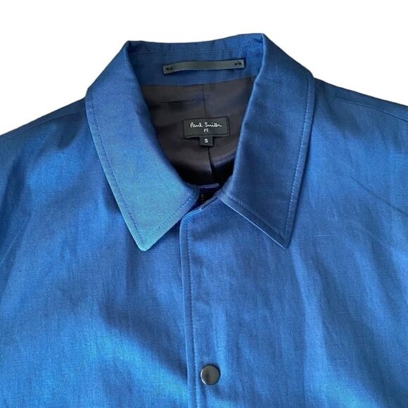 Paul Smith Chore Jacket Linen Blend Blue Small - Picture 4 of 9